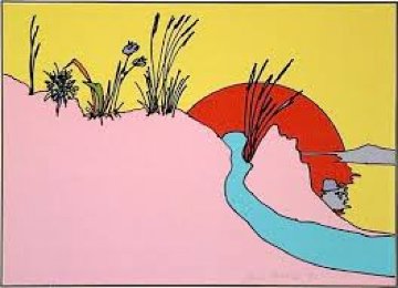 Sunshine Peace Pink 1971 Limited Edition Print - Peter Max Sunshine Peace Pink 1971 Limited Edition Print - Peter Max