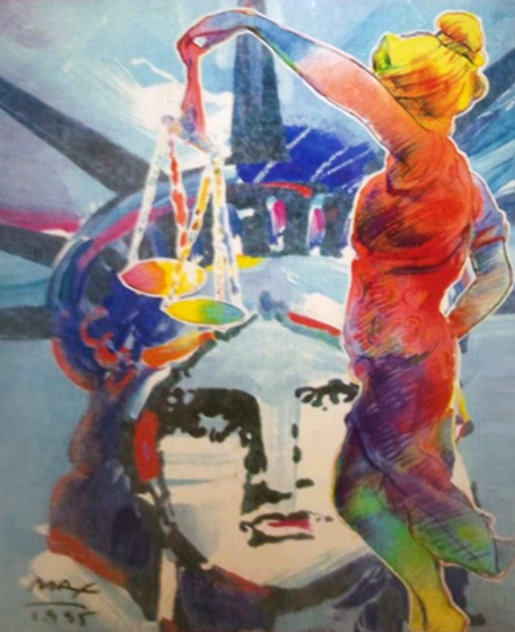 With Liberty And Justice For All Touro Law Center 1995 HS Limited Edition Print by Peter Max