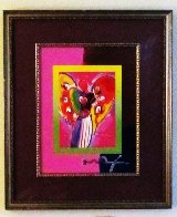 Angel With Heart on Blends 2007 Unique #740 26x22 Works on Paper (not prints) by Peter Max - 1 Angel With Heart on Blends 2007 Unique #740 26x22 Works on Paper (not prints) by Peter Max - 1