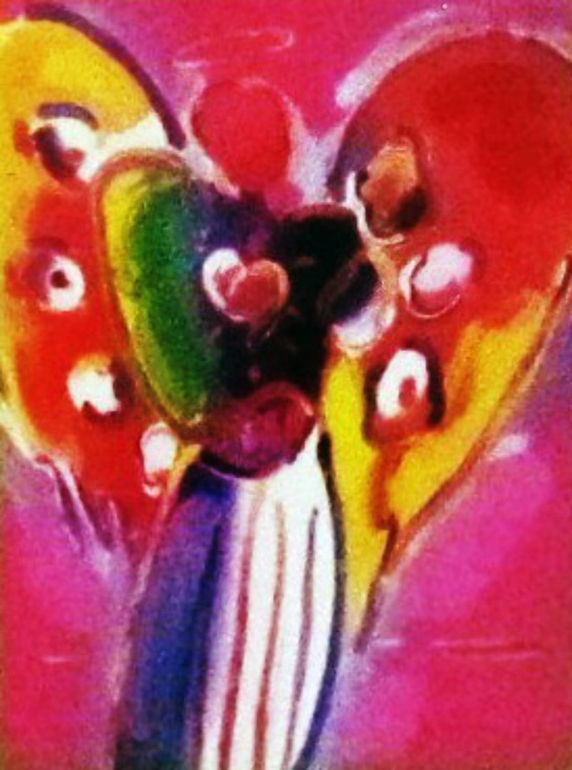 Angel With Heart on Blends 2007 Unique #740 26x22 Works on Paper (not prints) by Peter Max Angel With Heart on Blends 2007 Unique #740 26x22 Works on Paper (not prints) by Peter Max