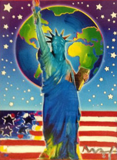 Peace on Earth II 2005 Unique 24x18 Works on Paper (not prints) - Peter Max