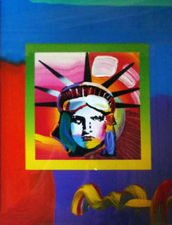 Liberty Head II on Blends 2006 23x21 Works on Paper (not prints) - Peter Max Liberty Head II on Blends 2006 23x21 Works on Paper (not prints) - Peter Max
