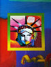 Liberty Head II on Blends 2006 23x21 Works on Paper (not prints) by Peter Max - 0