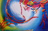 I Love the World Unique 2004 18x23 Works on Paper (not prints) by Peter Max - 0 I Love the World Unique 2004 18x23 Works on Paper (not prints) by Peter Max - 0