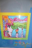 Blushing Beauty on Blends 2006 Unique 24x22 Works on Paper (not prints) by Peter Max - 1 Blushing Beauty on Blends 2006 Unique 24x22 Works on Paper (not prints) by Peter Max - 1