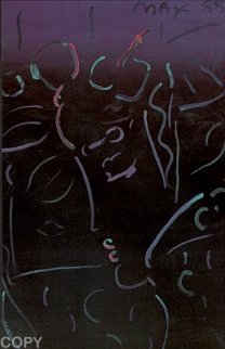Midnight Profile 1988 Limited Edition Print - Peter Max Midnight Profile 1988 Limited Edition Print - Peter Max