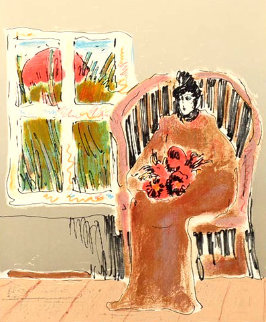 Lady in Brown 1978 (Early) Limited Edition Print - Peter Max Lady in Brown 1978 (Early) Limited Edition Print - Peter Max