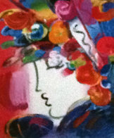 Blushing Beauty on Blends Unique 2006 25x23 Works on Paper (not prints) by Peter Max - 0 Blushing Beauty on Blends Unique 2006 25x23 Works on Paper (not prints) by Peter Max - 0