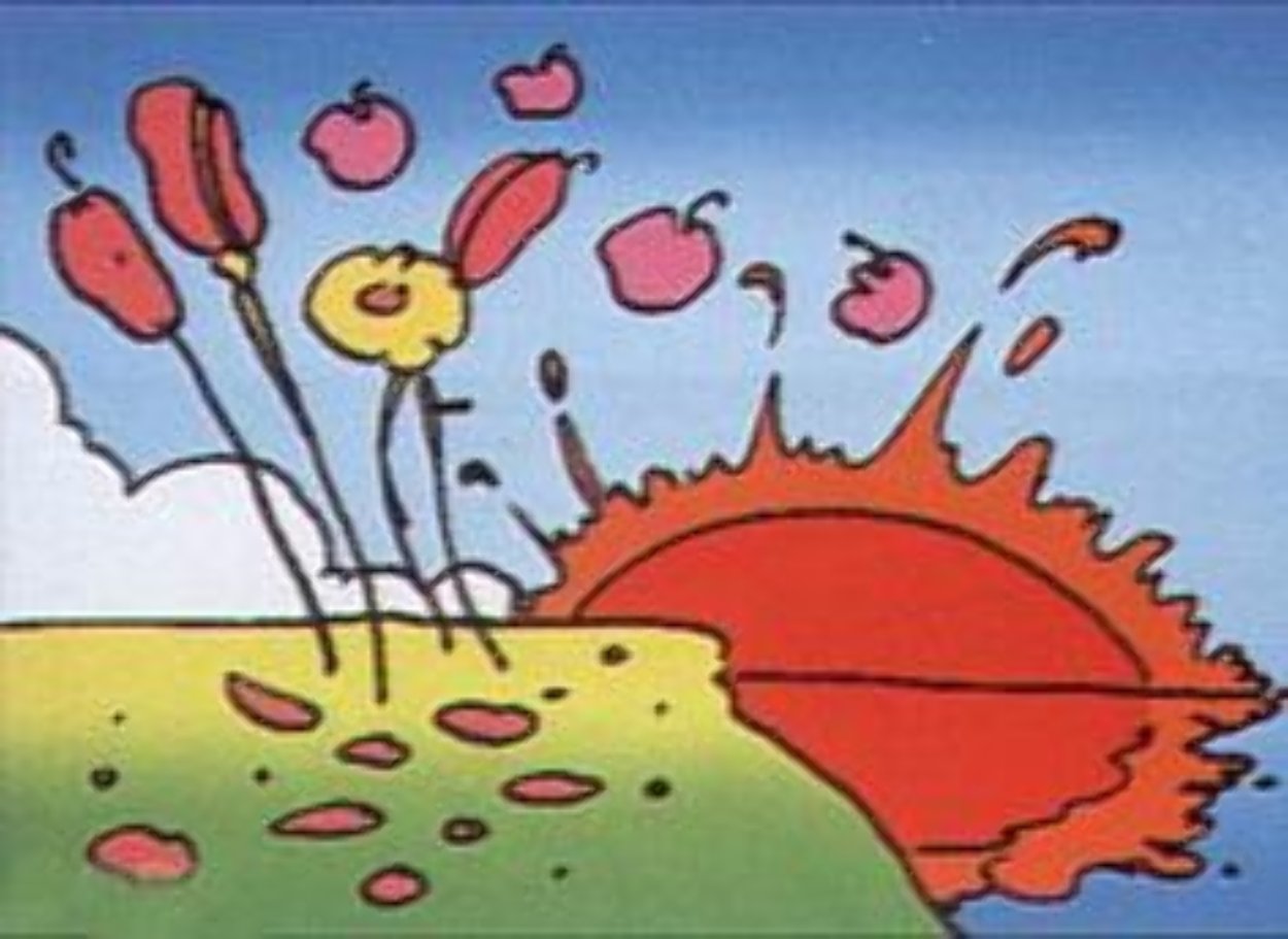 Sunrise Flowers 1972 (Vintage) Limited Edition Print by Peter Max Sunrise Flowers 1972 (Vintage) Limited Edition Print by Peter Max