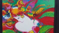 Flower Blossom Lady #5 2004 39x48 Huge Original Painting by Peter Max - 2