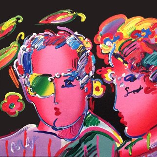 Zero in Love Unique 1989 11x11 Works on Paper (not prints) - Peter Max Zero in Love Unique 1989 11x11 Works on Paper (not prints) - Peter Max
