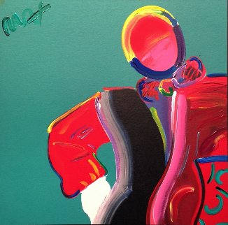 Dega Man 1989 Unique 11x11 Works on Paper (not prints) - Peter Max Dega Man 1989 Unique 11x11 Works on Paper (not prints) - Peter Max