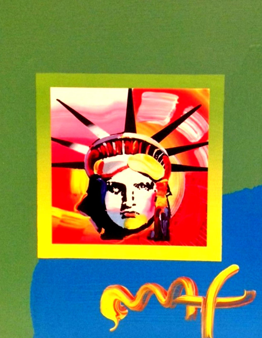 Liberty Head II Unique 2000 10x8 Works on Paper (not prints) by Peter Max Liberty Head II Unique 2000 10x8 Works on Paper (not prints) by Peter Max