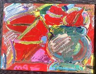 Untitled Painting 1989 19x16 Original Painting by Peter Max - 1 Untitled Painting 1989 19x16 Original Painting by Peter Max - 1