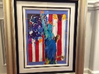 United We Stand II Unique 2005 38x31 Works on Paper (not prints) by Peter Max - 1 United We Stand II Unique 2005 38x31 Works on Paper (not prints) by Peter Max - 1