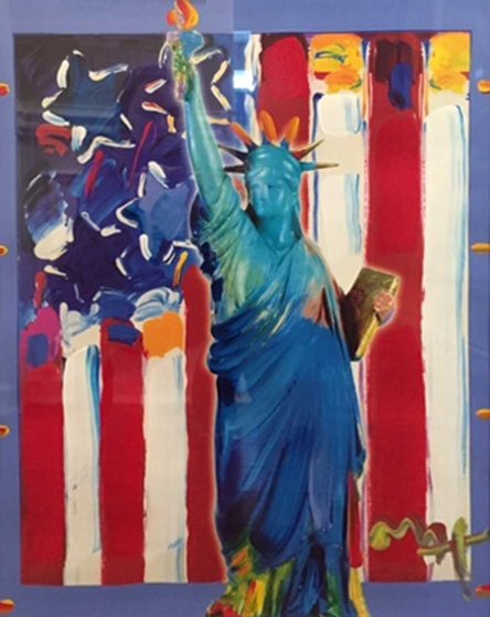 United We Stand II Unique 2005 38x31 Works on Paper (not prints) by Peter Max United We Stand II Unique 2005 38x31 Works on Paper (not prints) by Peter Max