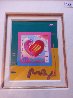 Heart on Blends Unique 2006  17x15 Works on Paper (not prints) by Peter Max - 1