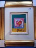 Heart on Blends Unique 2006  17x15 Works on Paper (not prints) by Peter Max - 2