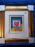 Heart on Blends Unique 2006  17x15 Works on Paper (not prints) by Peter Max - 3
