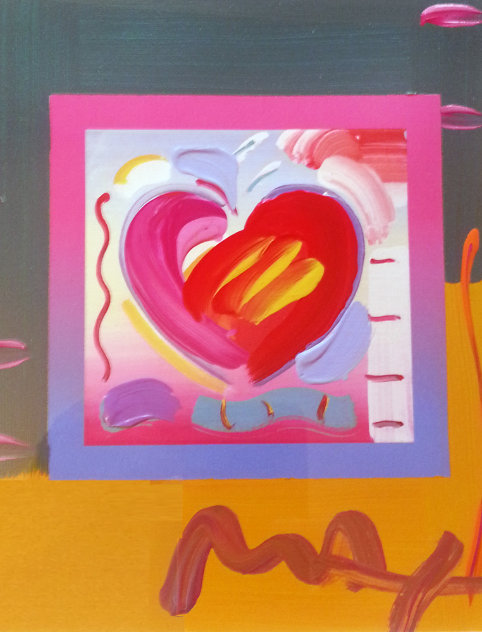 Heart on Blends Unique 2006  17x15 Works on Paper (not prints) by Peter Max