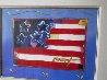 Flag With Heart Unique 1999 31x37 Works on Paper (not prints) by Peter Max - 2 Flag With Heart Unique 1999 31x37 Works on Paper (not prints) by Peter Max - 2
