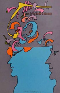 Hieroglyphic II 1971 Limited Edition Print - Peter Max Hieroglyphic II 1971 Limited Edition Print - Peter Max