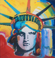 Liberty Head Unique 2003 24x24 Works on Paper (not prints) by Peter Max - 0 Liberty Head Unique 2003 24x24 Works on Paper (not prints) by Peter Max - 0