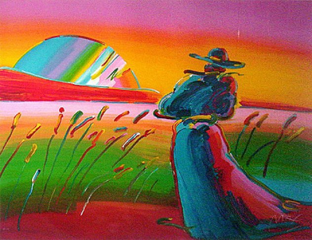 Walking in Reeds Limited Edition Print by Peter Max