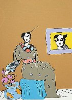 Lady With Picture 1978 Limited Edition Print by Peter Max - 0 Lady With Picture 1978 Limited Edition Print by Peter Max - 0
