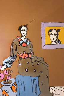 Lady With Picture 1960 (Vintage) Limited Edition Print - Peter Max Lady With Picture 1960 (Vintage) Limited Edition Print - Peter Max