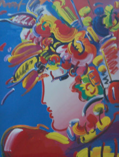 Blushing Beauty 2002 Unique 27x22 Works on Paper (not prints) - Peter Max Blushing Beauty 2002 Unique 27x22 Works on Paper (not prints) - Peter Max
