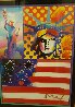 God Bless America IV  31x37 Works on Paper (not prints) by Peter Max - 1