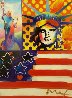 God Bless America IV  31x37 Works on Paper (not prints) by Peter Max - 0
