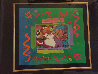 Flower Blossom Lady Collage 2000 25x25 Works on Paper (not prints) by Peter Max - 1