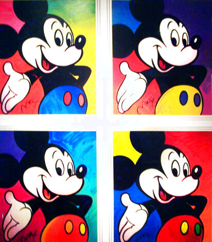Walt Disney- Mickey Suite #1 - 4 Framed Serigraphs  1994 Limited Edition Print - Peter Max