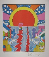 Sailing New Worlds 1976 Limited Edition Print by Peter Max - 1 Sailing New Worlds 1976 Limited Edition Print by Peter Max - 1