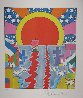Sailing New Worlds 1976 - Vintage Limited Edition Print by Peter Max - 1