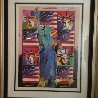 God Bless America III  Unique 2005 24x18 Works on Paper (not prints) by Peter Max - 1
