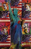 God Bless America III  Unique 2005 24x18 Works on Paper (not prints) by Peter Max - 0