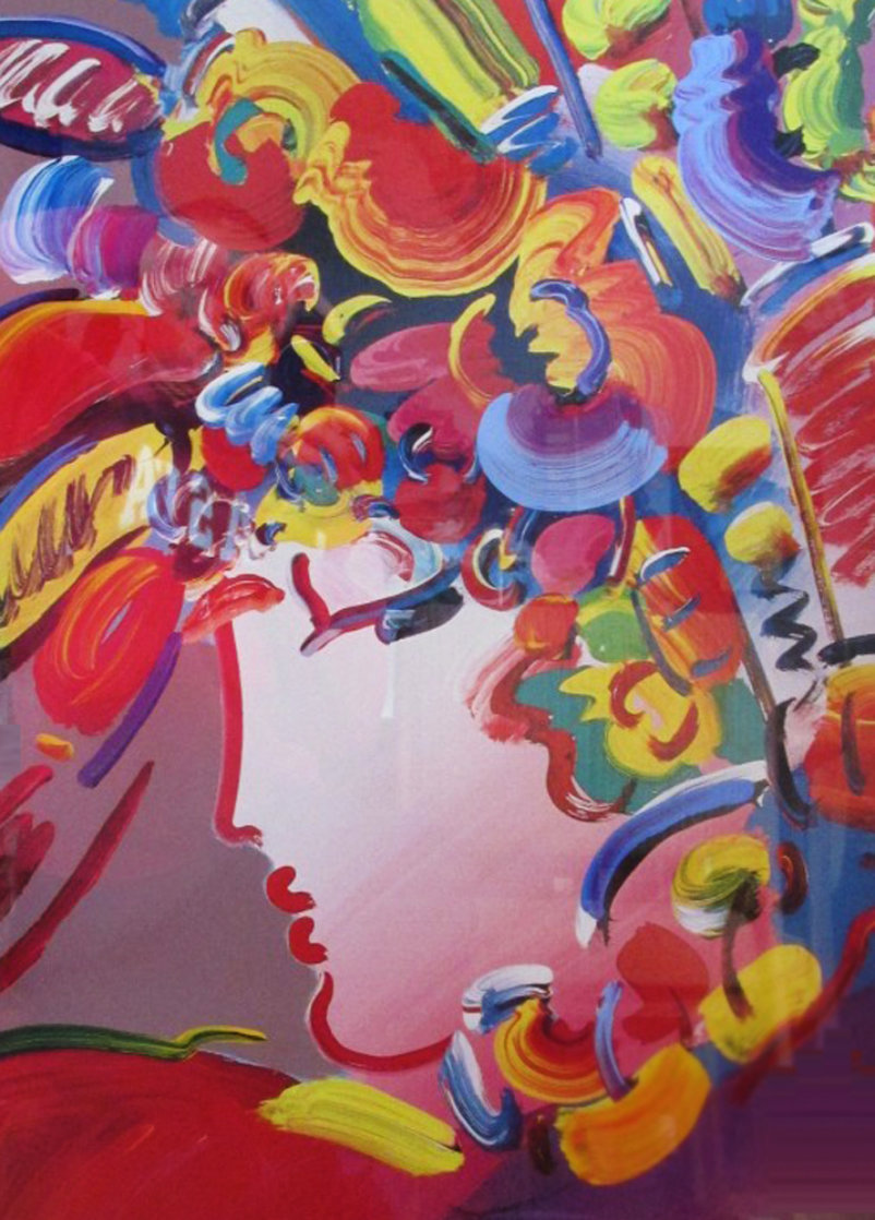 Blushing Beauty Unique 2002 36x42 Huge Works on Paper (not prints) by Peter Max