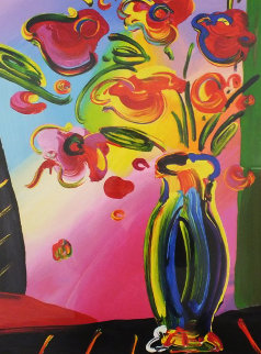Vase of Flowers 2014 Limited Edition Print - Peter Max