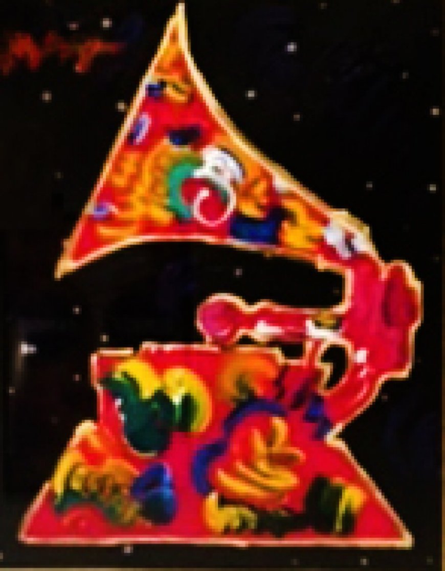 Grammy 91 Ver.1#5 Unique 1991  28x32 Works on Paper (not prints) by Peter Max