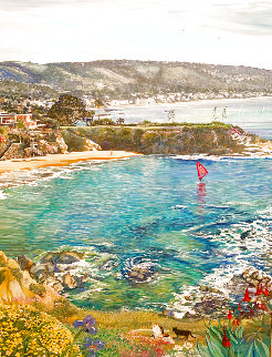 Vista Pointe Laguna Beach 61x41 Huge Original Painting - Ruth Mayer
