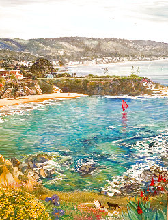 Vista Pointe Laguna Beach 61x41 Super Huge Original Painting - Ruth Mayer Vista Pointe Laguna Beach 61x41 Super Huge Original Painting - Ruth Mayer