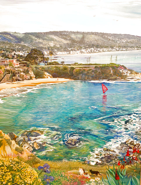 Vista Pointe Laguna Beach 61x41 Huge Original Painting by Ruth Mayer