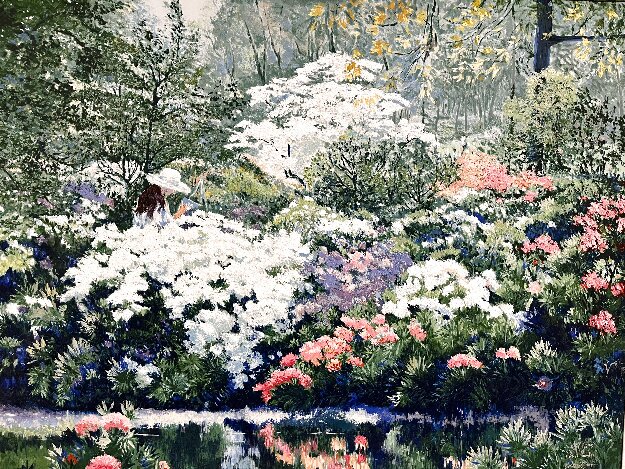 Artists Garden 1992 Limited Edition Embellished Lithograph by Ruth ...