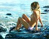 Laguna Beach on the Rocks (Nude) 1982  - California Original Painting by Ruth Mayer - 0