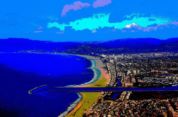 Santa Monica And Marina Del Rey From the Air AP 2014 Aluminum Limited Edition Print - Les Mayers Santa Monica And Marina Del Rey From the Air AP 2014 Aluminum Limited Edition Print - Les Mayers