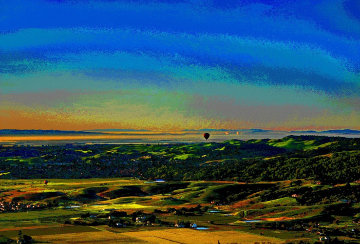 Ballooning Over Napa Valley AP 2014 Aluminum Limited Edition Print - Les Mayers Ballooning Over Napa Valley AP 2014 Aluminum Limited Edition Print - Les Mayers