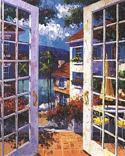 Balmy Bermuda Breeze 1997 Embellished Limited Edition Print - Barbara McCann Balmy Bermuda Breeze 1997 Embellished Limited Edition Print - Barbara McCann
